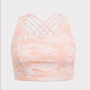 Pink Camo Strappy Sports Bra